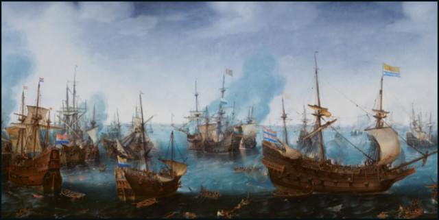 De zeeslag bij Gibraltar, Cornelis Claesz van Wieringen, Het Scheepvaartmuseum