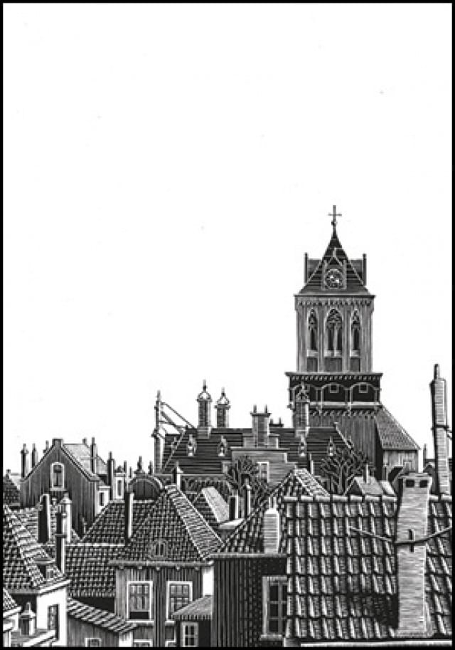 Delft: Roofs, M.C. Escher