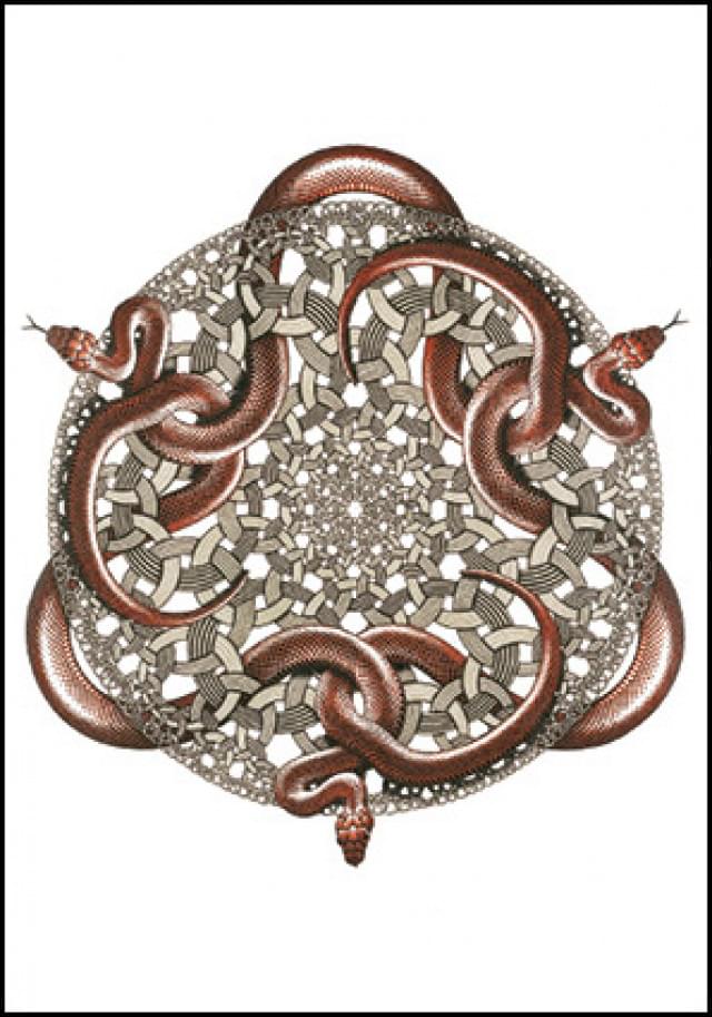 Snakes, M.C. Escher