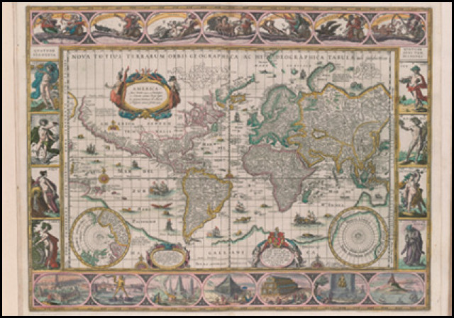 Map of the World, Willem Jansz Blaeu, Scheepvaartmuseum